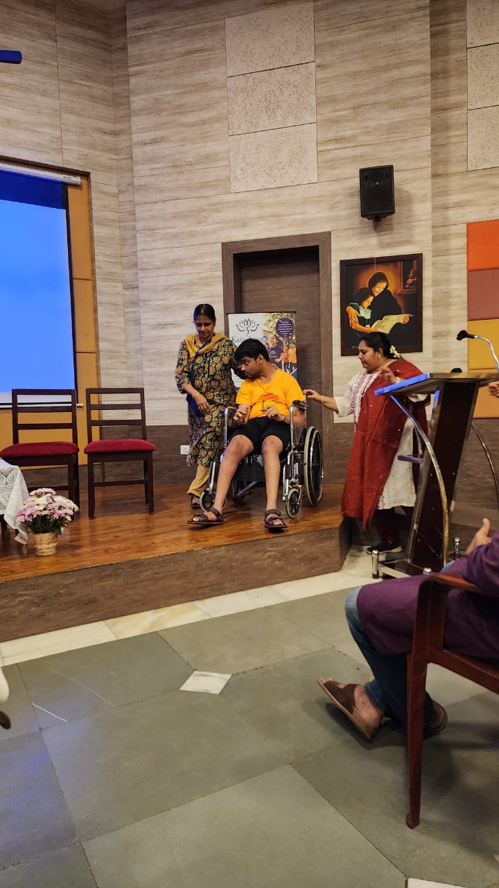 A young participant on stage during the launch