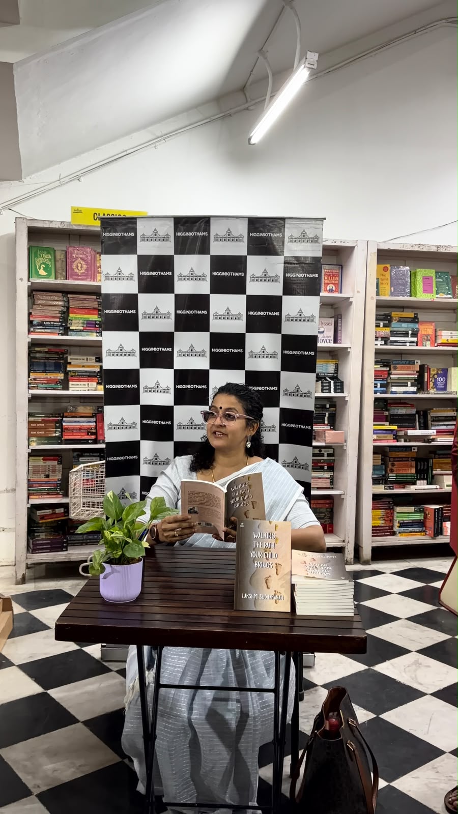 Lakshmi Sudhakaran reading from the book